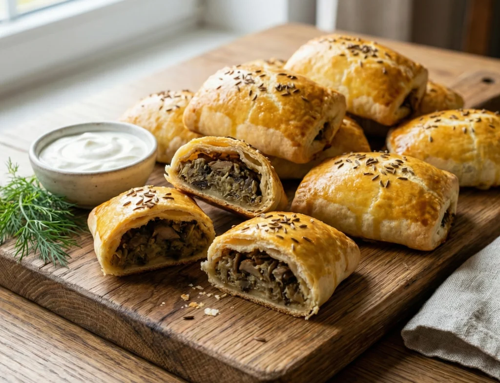 paszteciki z kapustą i grzybami