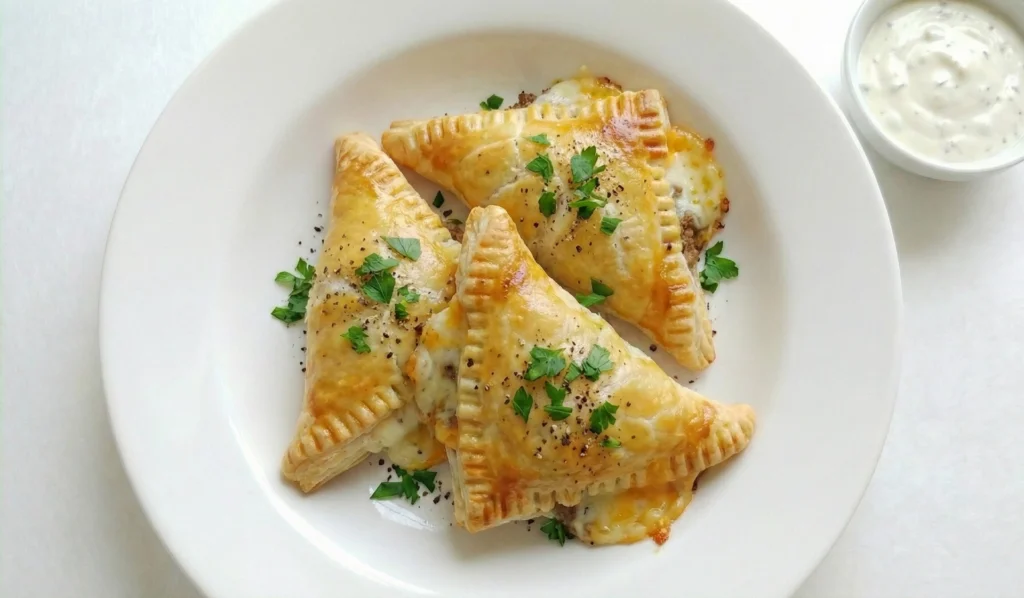 trojkaciki z miesem i serem